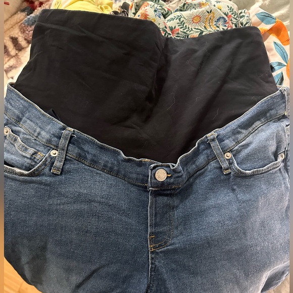 GAP Women's Maternity True Waistband Full Panel Cheeky Straight Jeans - Picture 2 of 6